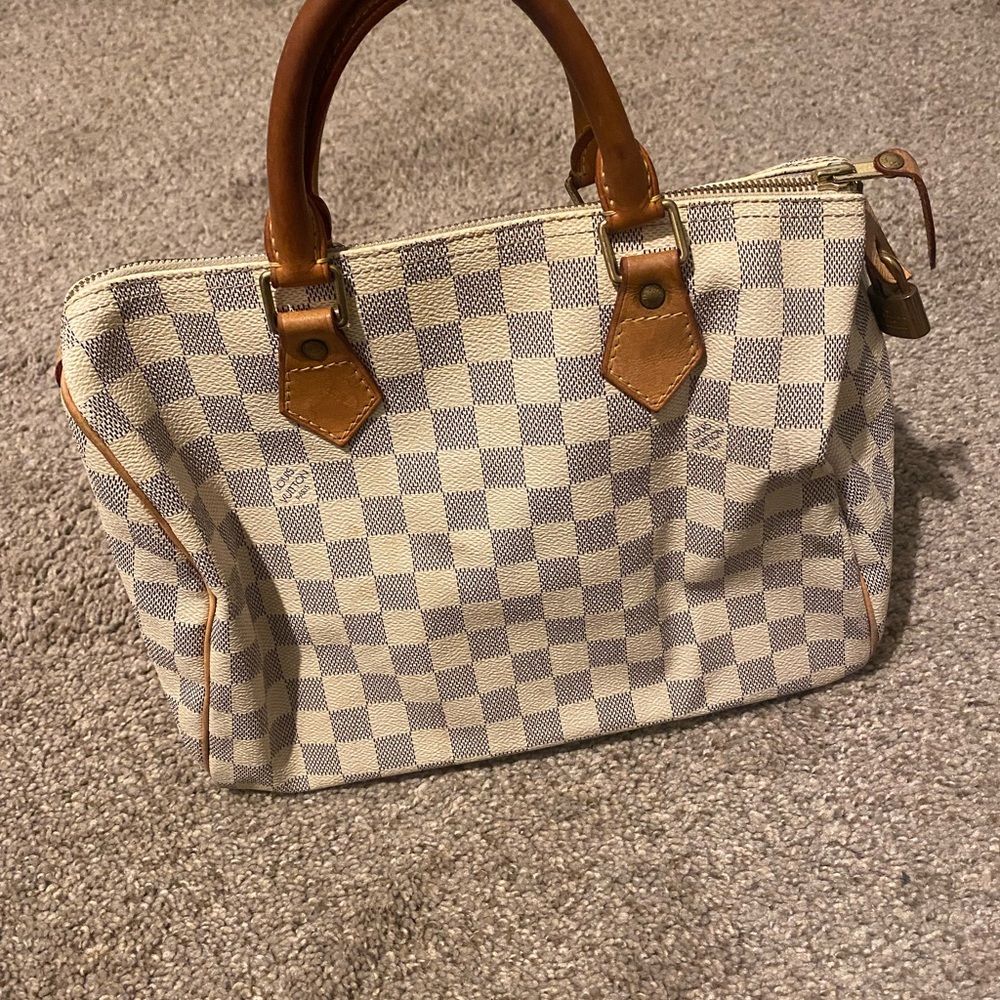 azur blue loui vuitton purse/bag